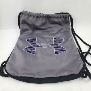 Under Armour Purple sackpack drawstring‎ backpack with drawstring holder Gray